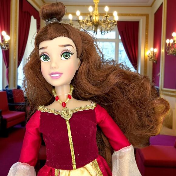 Vintage Disney Beauty and the Beast Vintage Premium Doll Light-Up Dress LOT - Picture 4 of 10